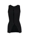 Auralee Button-up Tank Top In Black