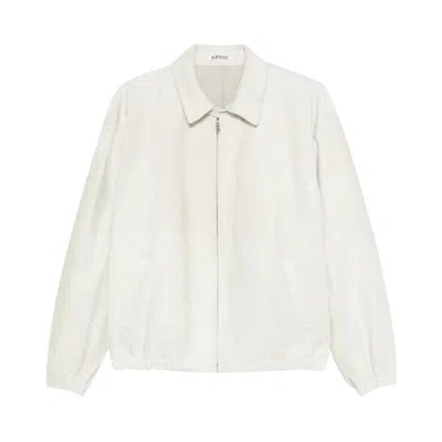 Pre-owned Auralee Calf Hair Zip Blouson 'ivory' | White | Men's Size 4