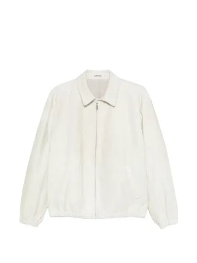 Auralee Calf-hair Zip-up Blouson In White