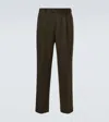 Auralee Camel Hair Flannel Straight Pants In Multi