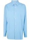 Auralee Camicia Twill In Blue