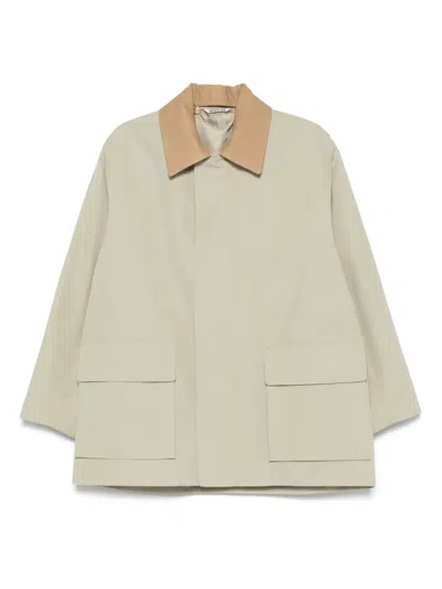 Auralee Canvas Jacket In Green