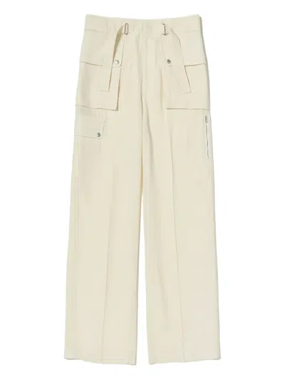 Auralee Cargo Wide-leg Trousers In Brown