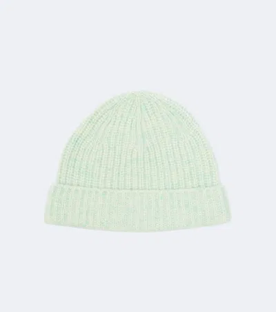 Auralee Cashmere Beanie In Green