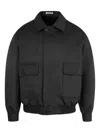 Auralee Cashmere Bomber Jacket In Black