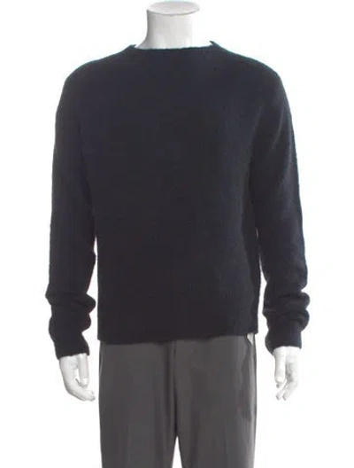 Pre-owned Auralee Cashmere Crew Neck Pullover In Blue
