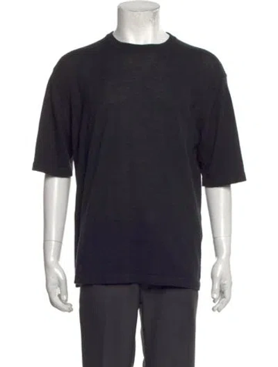 Pre-owned Auralee Cashmere Crew Neck Pullover In Blue