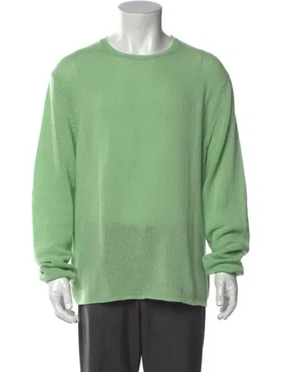 Pre-owned Auralee Cashmere Crew Neck Pullover In Green