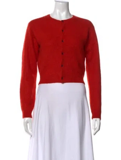 Pre-owned Auralee Cashmere Crew Neck Sweater In Orange
