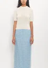 Auralee Cashmere Knit Summer Tee In Ivory White