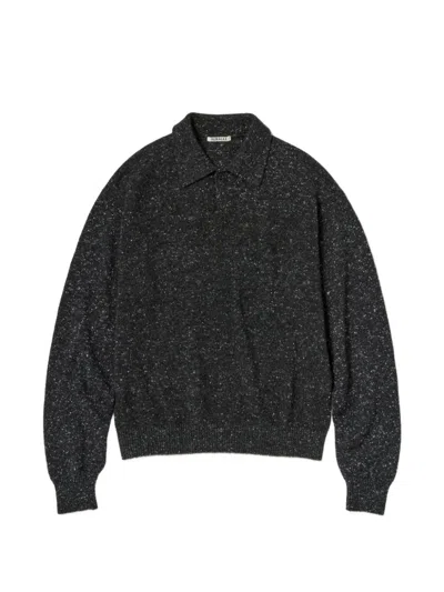 Auralee Cashmere Nep-knit Sweater In Yellow