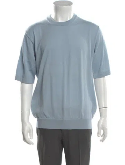 Pre-owned Auralee Cashmere Short Sleeve Shirt In Blue