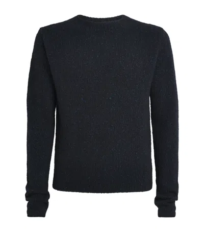 Auralee Cashmere Specked Sweater In Blue