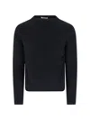 Auralee Textured Knit Long Sleeve Crew Sweater In Animal Print