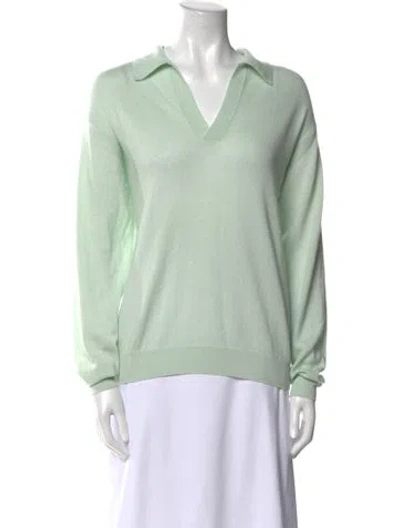 Pre-owned Auralee Cashmere Sweater In Green