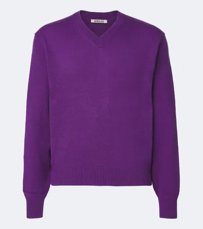 Auralee Cashmere Sweater In Purple