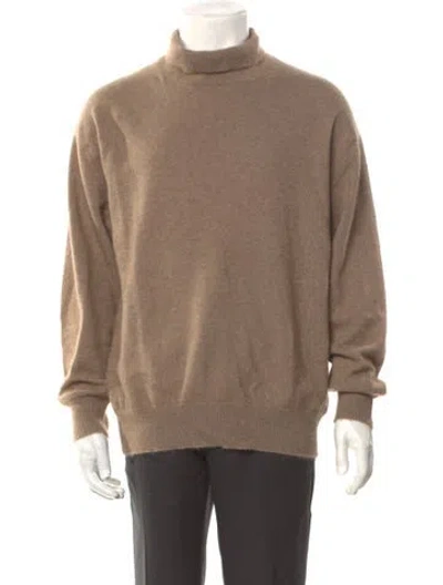 Pre-owned Auralee Cashmere Turtleneck Pullover In Neutral