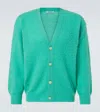 Auralee Cashmere, Wool, And Silk Cardigan In Green