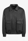Auralee Grey Cashmere Zip Jacket Men In Multi