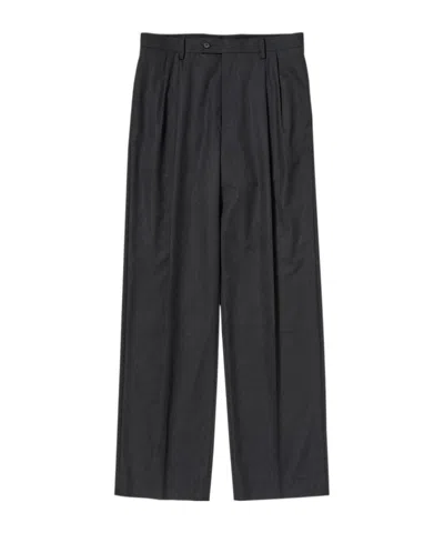 Auralee Casual Pants With Belt Loops In Black