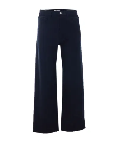 Auralee Casual Pants With Belt Loops In Blue