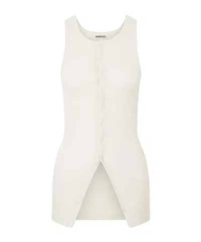 Auralee Casual Sleeveless Top In Neutral