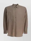 Auralee Casual Wool Shirt Button-down Collar In Brown