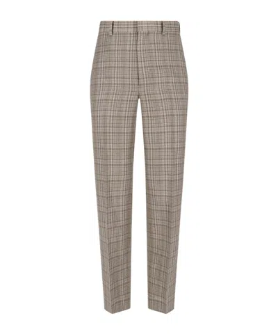 Auralee Check Tailored Pants In Gray