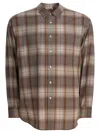 Auralee Plaid Wool Shirt Featuring Button-down Collar In Multi