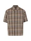 Auralee Checked Shirt In Brown