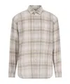 Auralee Checkered Shirt In Gray