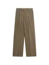 Auralee Check-pattern Pleated Trousers In Brown