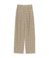 Auralee Check-pattern Trousers In Brown