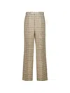 Auralee Check-pattern Trousers In Gray