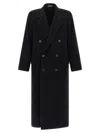 Auralee Chesterfield Double-breasted Coat In Black