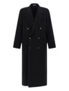 Auralee Chesterfield Double-breasted Coat In Black