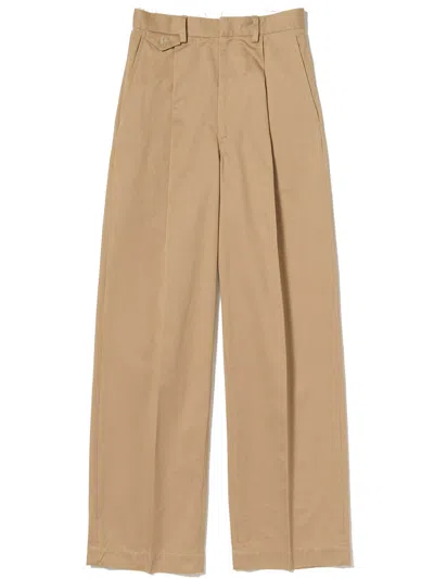Auralee Chino One-tuck Pants Woman Camel