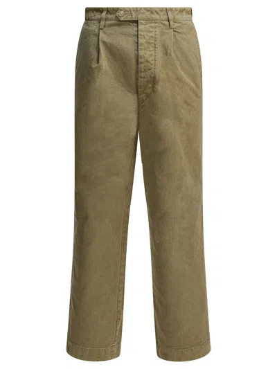 AURALEE CHINO PANTS TROUSERS GREEN