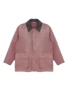 Auralee Contrasting-collar Jacket In Pink