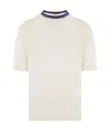 Auralee Contrasting-collar Short-sleeved T-shirt In White
