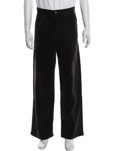 Pre-owned Auralee Corduroy Pants In Black