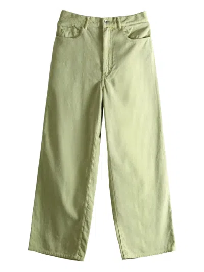 Auralee Corduroy Trousers In Green
