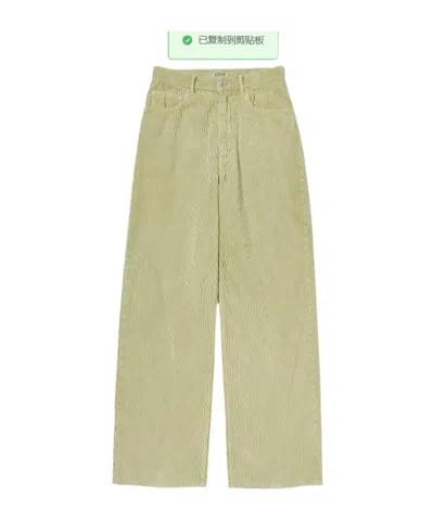 Auralee Corduroy Trousers In Green