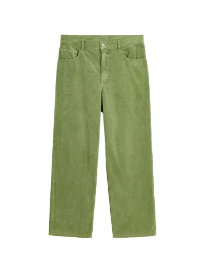 Auralee Corduroy Trousers In Green