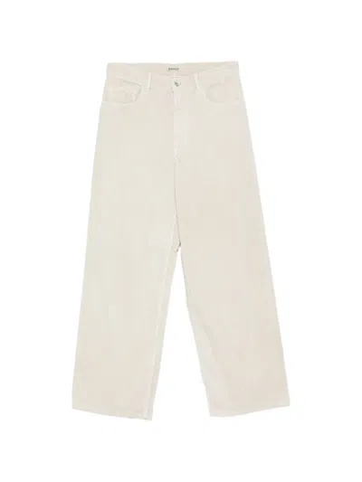 Auralee Corduroy Trousers In Neutral
