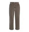 Auralee Corduroy Wide-leg Jeans In Brown