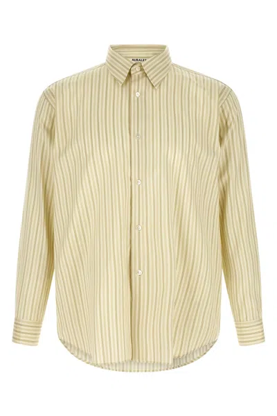 Auralee Embroidered Cotton Blend Shirt In Neutral