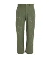 Auralee Cotton Bleached Chinos In Green