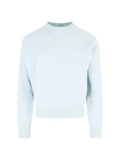 Auralee Cotton Blend Sweatshirt In Blue