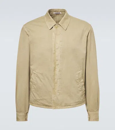 Auralee Cotton Blouson Jacket In Sand